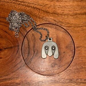 Vintage Danish designer Jorgen Jensen Viking warrior mask pendant